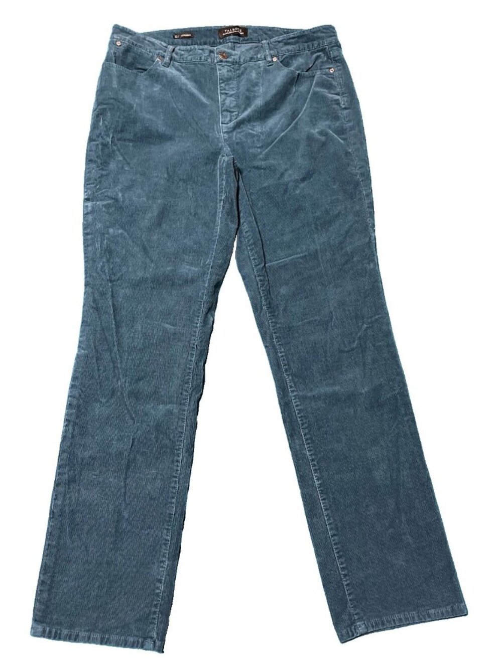 Talbots Flawless Five-Pocket Straight Leg Teal Blue Corduroy Pants